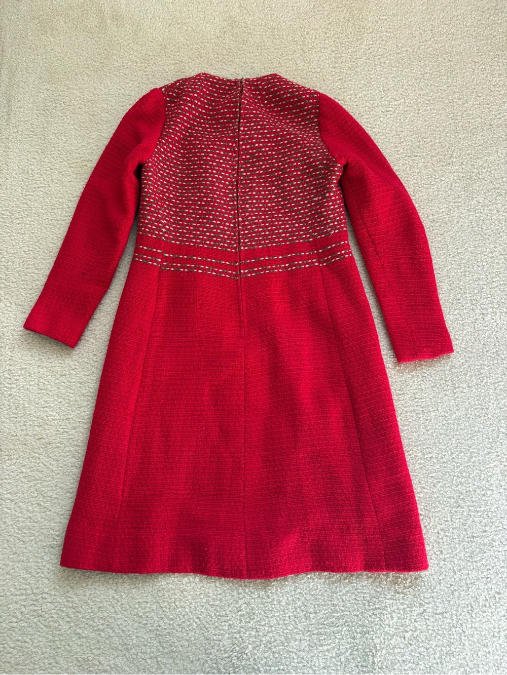 Vtg 60s Countess Ebba von Eckermann Handwoven Wool Dress Cape Set Sweden Mod SzS - Picture 12 of 13